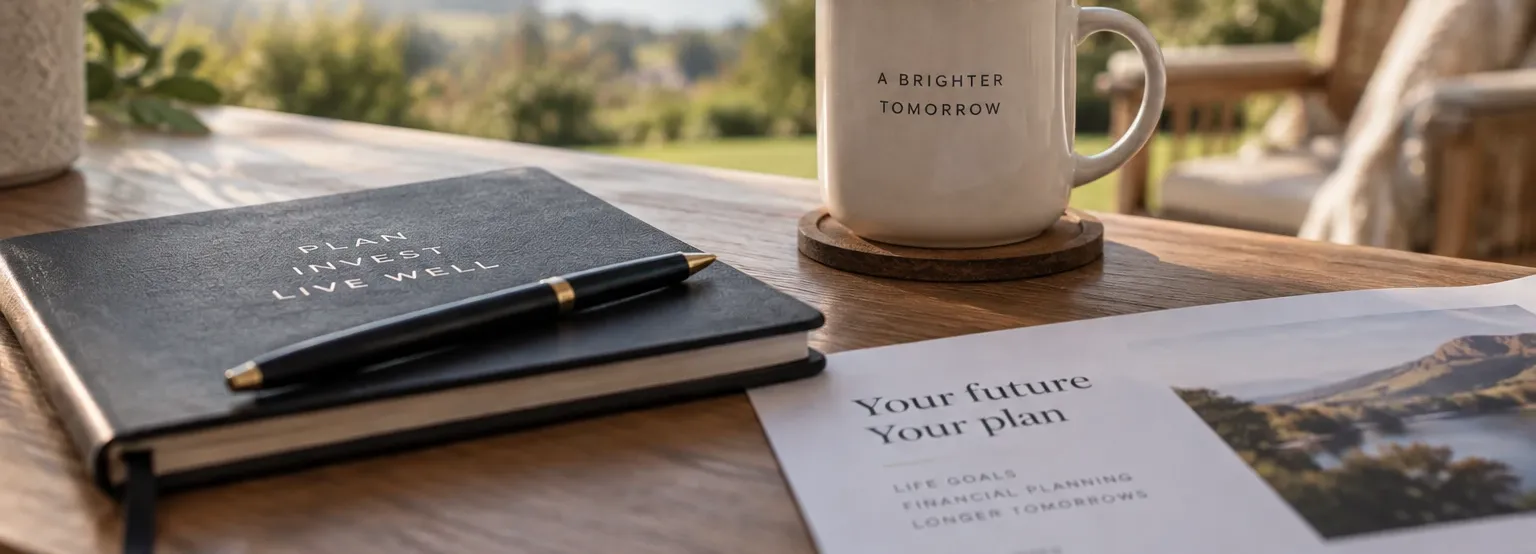 close-up of paperwork and coffee, home office